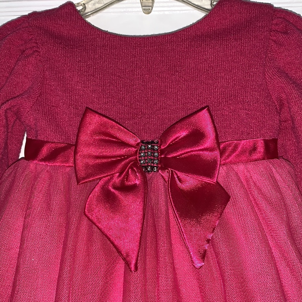 Sweet Heart Rose Baby Girl Pink Dress 18 mos Bow - Picture 4 of 17